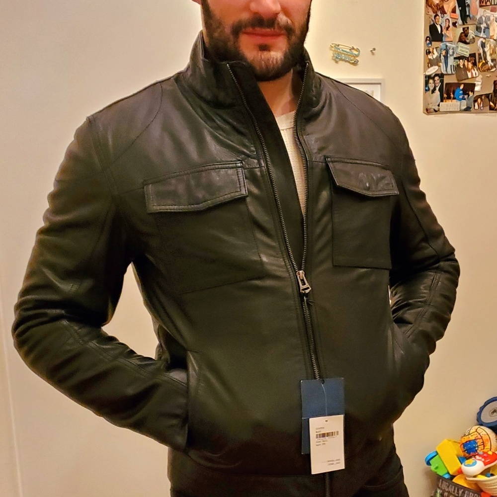 Cole Haan Men's Real Leather Jacket